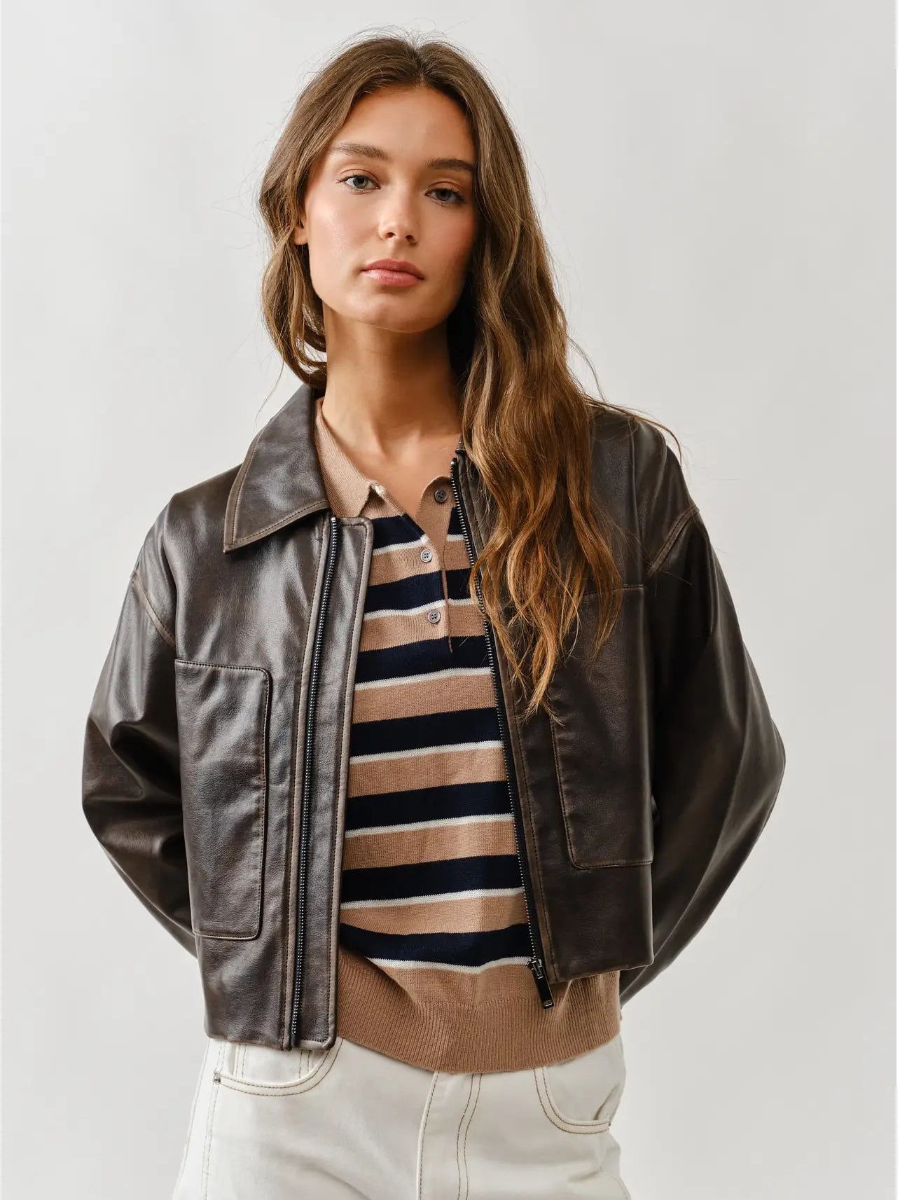 Vintage Washed Leather Jacket
