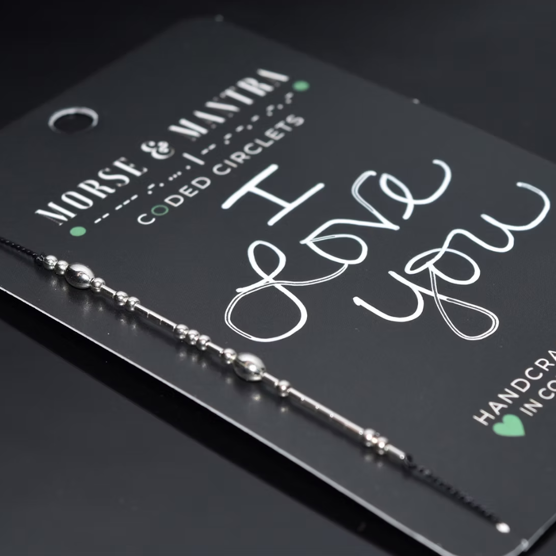 I Love You Morse Code Bracelet